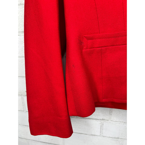 Pendleton 10 Matching 2-Piece 100% Wool Suit Set Blazer A-Line Skirt Jacket Red - Picture 9 of 14